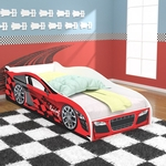 Ficha técnica e caractérísticas do produto Cama Infantil / Mini Cama Carros Speedy Racing New Com Colchão 150x70 Cm - Vermelha/branco - Rpm Móveis