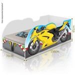 Ficha técnica e caractérísticas do produto Cama Infantil Moto - Amarela - Divaloto