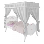 Cama Infantil Princesa Encantada C/ Dossel Branca Pura Magia