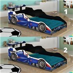 Ficha técnica e caractérísticas do produto Cama Carro Formula 1 Infantil Kit Azul-azul - J a Moveis
