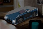 Ficha técnica e caractérísticas do produto Cama Juvenil Carro Sport com LED - Azul - Divaloto