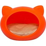 Ficha técnica e caractérísticas do produto Cama para Pet Cat Cave Laranja Fluo Pequeno com Almofada Natural - Meemo