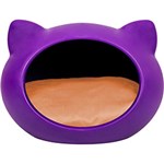 Ficha técnica e caractérísticas do produto Cama para Pet Cat Cave Lilás Fluo Pequeno com Almofada Natural - Meemo