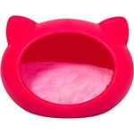 Cama para Pet Cat Cave Rosa Fluo Pequeno com Almofada Rosa - Meemo