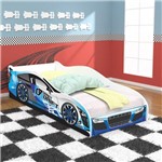 Ficha técnica e caractérísticas do produto Cama Solteiro Carro Drift 88x188 - Azul / Branco - RPM Móveis
