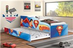 Ficha técnica e caractérísticas do produto Cama Solteiro com Auxiliar Super Homem, Cama Infantil - Moveis Print