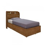 Cama Super Box Solteiro com Cabeceira Elisa - Malbec - Framar