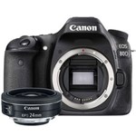Ficha técnica e caractérísticas do produto Câmera Canon 80D com Lente EF-S 24mm F/2.8