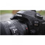 Ficha técnica e caractérísticas do produto Câmera Canon 80D Kit 18-135mm + Bolsa + Cartão 32GB + Mini Tripé + Kit Limpeza