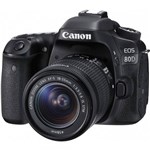 Ficha técnica e caractérísticas do produto Câmera Canon Dslr Eos 80d com Lente 18-55mm