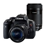 Ficha técnica e caractérísticas do produto Câmera Canon Dslr Eos Rebel T6i Premium com Lente 18-55mm + 55-250mm