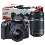 Ficha técnica e caractérísticas do produto Câmera Canon EOS Rebel T6 PREMIUM Lente 18-55mm + 55-250mm