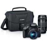 Ficha técnica e caractérísticas do produto Câmera Canon Eos T6 Kit Premium (18-55mm+75-300mm Ef Iii + Bolsa)