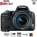 Ficha técnica e caractérísticas do produto Câmera Canon Sl2 com Lentes Ef-s 18-55mm e Ef 75-300mm