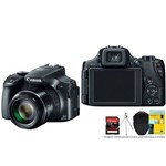 Ficha técnica e caractérísticas do produto Câmera Canon SX60 HS, Tripé de Mesa, Bolsa(MasterTronic), C.32gb, Kit Limpeza