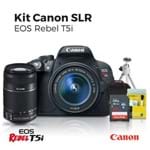 Câmera Canon T5i 18-55m, 55-250m, Tripé, C.32GB, Bolsa MasterTronic, Kit Limpeza