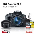 Ficha técnica e caractérísticas do produto Câmera Canon T5i 18-55mm, 50 1.8, Tripé, C.32GB, Bolsa MasterTronic, Kit Limpeza