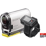 Ficha técnica e caractérísticas do produto Câmera de Ação Sony Action Cam AS100VR 13.5MP, WiFi, NFC, GPS, Controle Remoto de Pulso e Cartão de Memória de 16GB - Branca