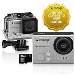 Ficha técnica e caractérísticas do produto Câmera de Ação Sport 4k, Tela de LCD 2" 16mp + Cartão 16gb Prata Mirage - MR3001