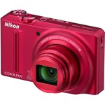 Ficha técnica e caractérísticas do produto Câmera Digital 12.1Mp Coolpix Vermelha S9100 Nikon