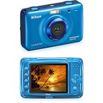 Ficha técnica e caractérísticas do produto Câmera Digital a Prova D'água Nikon S30 10.1 MP 4x Zoom Óptico Azul