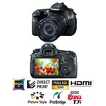 Ficha técnica e caractérísticas do produto Câmera Digital Canon EOS 60D Preta com 18MP CMOS, LCD 3.0" e Vídeo Full HD + EF-S 18-135mm