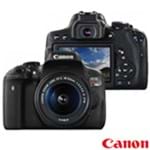 Ficha técnica e caractérísticas do produto Câmera Digital Canon EOS Rebel T6i DSLR com 24.2 MP, Tela 3", Zoom Óptico de 3x e Gravação em Full HD - EOST6I