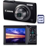Câmera Digital Canon PowerShot A2300 16 MP C/ 5x Zoom Óptico Cartão SD 4GB Preta