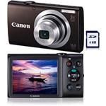 Ficha técnica e caractérísticas do produto Câmera Digital Canon PowerShot A2400 IS (16 MP) C/ 5x Zoom Óptico Cartão SD 4GB Preta