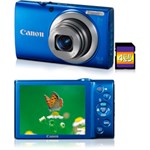 Ficha técnica e caractérísticas do produto Câmera Digital Canon PowerShot A4000 IS 16MP C/ 8x Zoom Óptico Cartão SD 4GB Azul