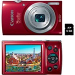 Ficha técnica e caractérísticas do produto Câmera Digital Canon Powershot Elph 135 8x Cartão 8GB Vermelho