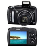Ficha técnica e caractérísticas do produto Câmera Digital Canon PowerShot SX120IS Preta C/ 10MP, LCD 3.0", Zoom Óptico 10x e Detector de Faces