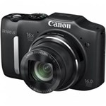Ficha técnica e caractérísticas do produto Câmera Digital Canon PowerShot SX160 Preta 16MP 16x Zoom Óptico + Cartão de 4GB