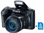 Câmera Digital Canon PowerShot SX400IS 16MP - Semiprofissional Visor 3 Cartão 8GB