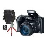 Ficha técnica e caractérísticas do produto Câmera digital Canon Powershot SX400IS c/ Bolsa, Tripé e SD 8 GB