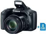 Câmera Digital Canon PowerShot SX520 HS 16MP - Semiprofissional Visor 3 Cartão 8GB