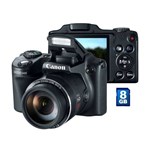 Ficha técnica e caractérísticas do produto Câmera Digital Canon PowerShot SX510 Hs 12.1MP - Lcd 3" Zoom Óptico 30x Filma Full Hd Cartão 8GB
