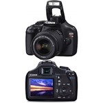 Câmera Digital DSLR Canon EOS Rebel T3 EF-S - 12.2 MP Lentes EF-S 18-55 F/3.5-5.6 III Preta