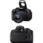 Ficha técnica e caractérísticas do produto Câmera Digital DSLR Canon EOS Rebel T5i 18MP Lente EF-S 18-55 IS STM