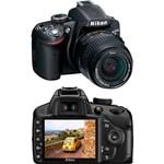 Ficha técnica e caractérísticas do produto Câmera Digital DSLR Nikon D3200 24.2MP Lente EF-S 18-55mm F/3.5-5.6 Is