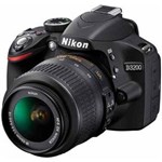 Ficha técnica e caractérísticas do produto Camera Digital DSLR Nikon D3200 24MP Lente 18-55mm