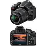 Câmera Digital DSLR Nikon D3200 24MP Lente Nikkor 18-55mm VR Preta