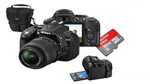 Ficha técnica e caractérísticas do produto Câmera Digital DSLR Nikon D5300 Sensor CMOS DX 24.2MP 18-55mm + SD 32 Gb e Bolsa