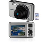 Ficha técnica e caractérísticas do produto Câmera Digital ES68 (12.2MP) Prata C/ 5x de Zoom Óptico, LCD de 2.5", Estabilizador de Imagem + Cartão SD 2GB - Samsung