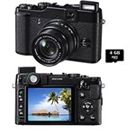 Câmera Digital Fuji X10 12MP Lente Objetiva Fujinon 4x Zoom Óptico Cartão de 4GB
