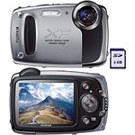Ficha técnica e caractérísticas do produto Câmera Digital Fujifilm Finepix XP50 14MP Zoom 5X Cartão de Memória 4GB Prata