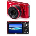 Ficha técnica e caractérísticas do produto Câmera Digital Nikon 1 J1 10.1MP C/ Lente Intercambiável de 10-30mm Vermelha