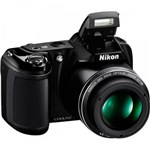 Ficha técnica e caractérísticas do produto Camera Digital Nikon Coolpix L340 20.2MP Zoom Óptico 28x 43MB Preto - Nikon