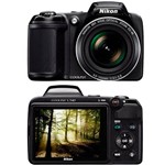 Camera Digital Nikon Coolpix L340 20.2MP Zoom Óptico 28x 43MB Preto