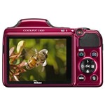 Ficha técnica e caractérísticas do produto Camera Digital Nikon Coolpix L820 Vermelha 16mp, Lcd 3.0, Zoom Otico 30x, Foto Panoramica e 3d, Vide